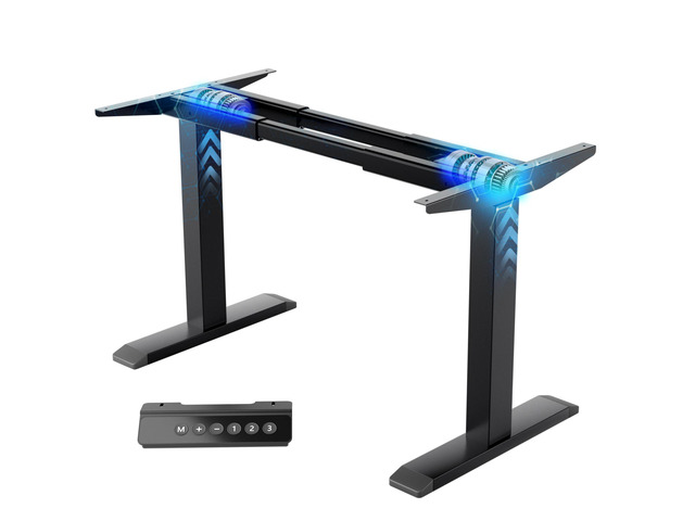 Dual Motor Electric Standing Desk Frame - 300 lbs Heavy Duty, 3 Memory Height Presets - Sit Stand Desk Frame, Computer Height Adjustable Desk Legs...