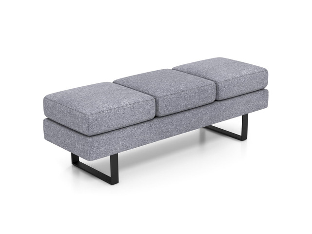 Waiting Room Chairs, Guest Chair with 660 Lbs Weight Capacity, 3 Seats Upholstered Reception Bench for Office, Conference Room, Salon & Shop,...