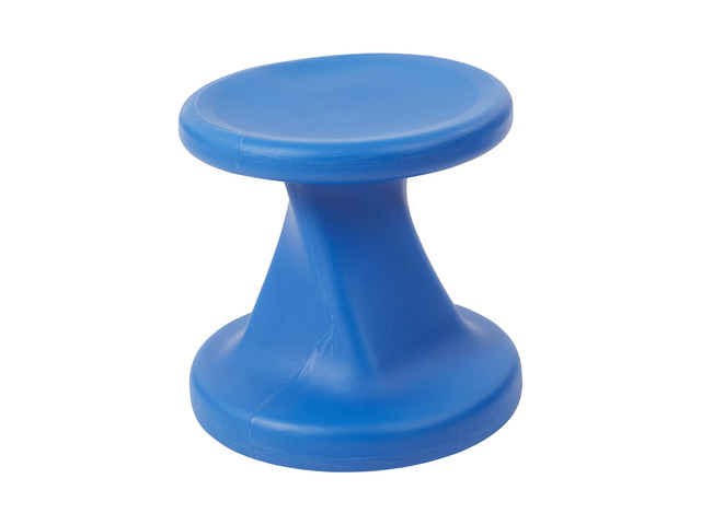 Twist Active Wobble Stool, 14in Seat Height, Classroom Furniture, Blue UV-protected recyclable plastic, GREENGUARD Gold Certified, 6-8 years, 150...