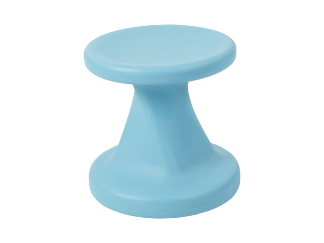 Twist Active Wobble Stool, 14in Seat Height, Classroom Furniture, Cyan UV-protected recyclable plastic, GREENGUARD Gold Certified, 6-8 years, 150...