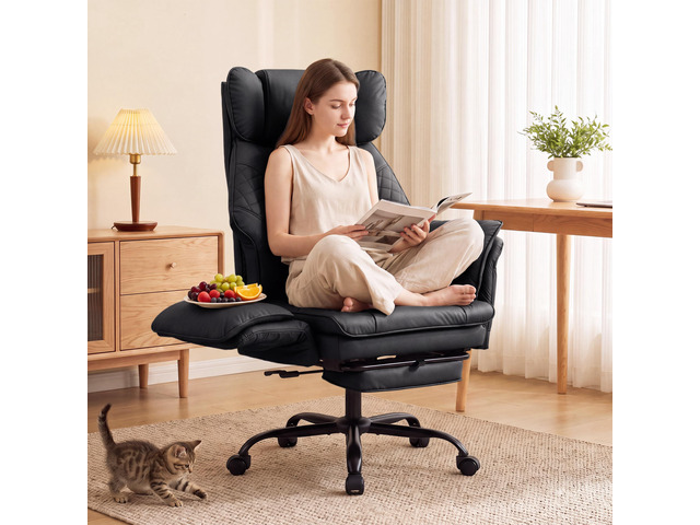 Criss Cross Office Chair, Big and Tall Desk Chair Comty with Foot Rest Cross Legged Office Chair with Flip-Up Armrests, Computer Chair with...