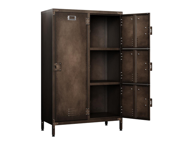 Metal Locker with 4 Lockable Doors, Industrial Steel Storage Lockers for Employees - 55.1' Locker Storage Cabinets for School, Gym, Home, Office,...