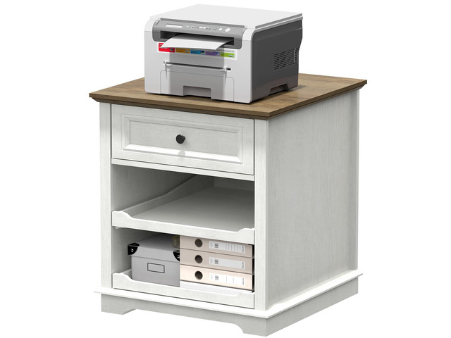 Lateral File Cabinet 3 Drawer File Cabinet with Charging Station, Printer Stand with Open Adjustable Storage Shelves, Lateral Filing Cabinet for...
