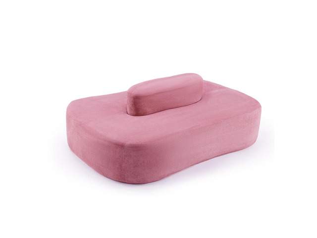 71.6'' Double-Sided Plush Waiting Room Bench, Fully Assembled, Seating for 4-6 People, Lobby Furniture for Beauty Salon, SPA & Office Lobby, Pink