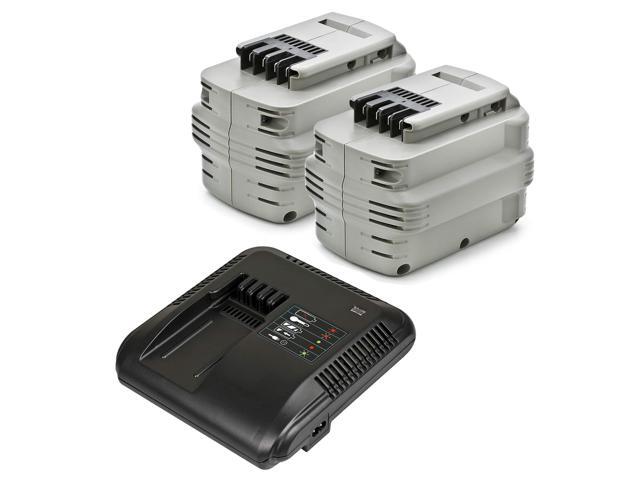 24V 3000mAh NiMh Battery for Dewalt DW0242, DW0241 Battery-Charger Pack (2 Batteries + 1 Charger)