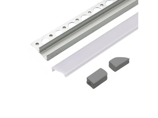 UniTile12 Tile Edge LED Strip Light Channel 180 Degree Aluminum Profile for Recessed Accent Lighting Heat Sink Design for Flat Tiled Surfaces.