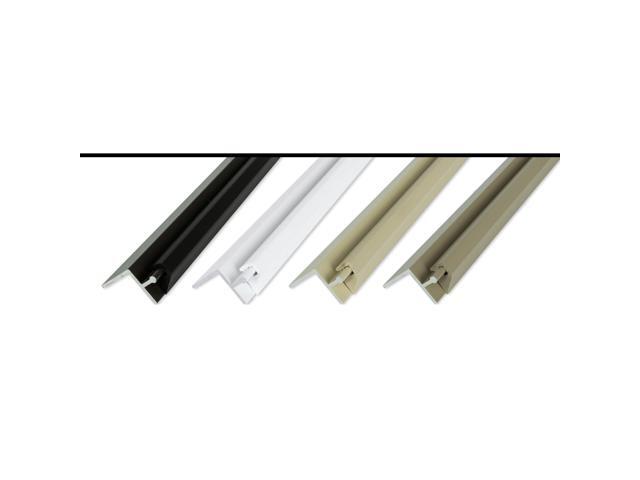 No-Spline Screened in Porch Kit - 96-in, 5 PK (White) - Aluminum Base & Vinyl Caps - Porch Screening System for Mesh Screen Patio Enclosure Panels