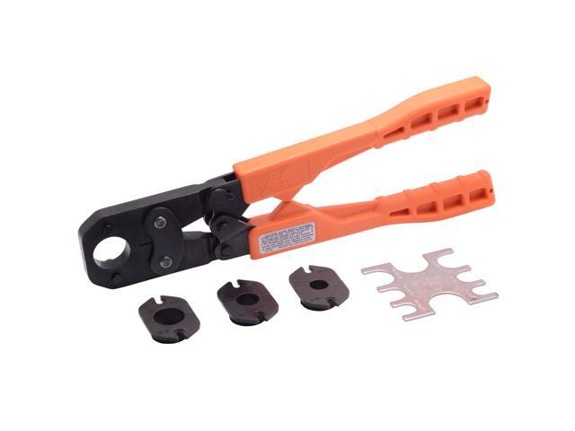 3/8 Inch PEX Crimp Tool Multi-Head Kit, Orange Handles, Plumbing Fittings, 23100