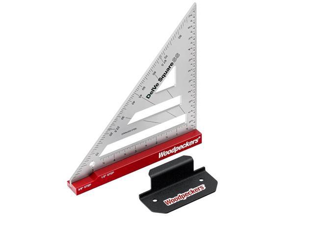 Delve Square, 10-in-1 Woodworking Layout Tool, 6 Inch, Stainless Steel, Feature Packed Carpenter Square