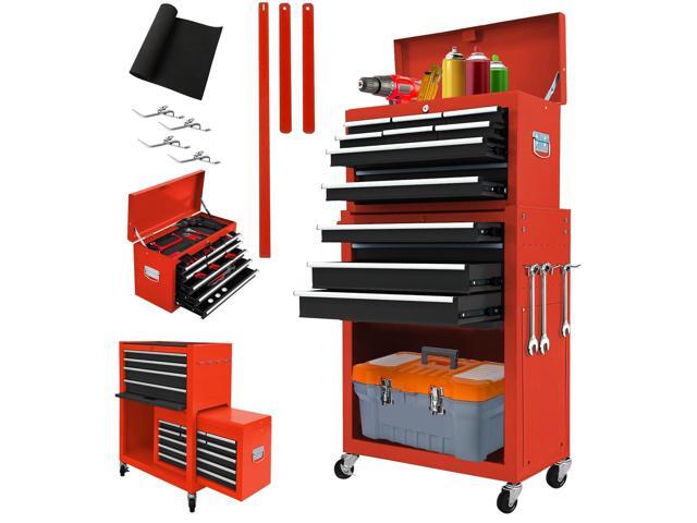 13 Drawers Tool Chest with Wheels,Large Capacity Tool Storage Cabinet with Tool Box, Locking Mechanical Tool Cart with Liner,Suitable for Garages,.