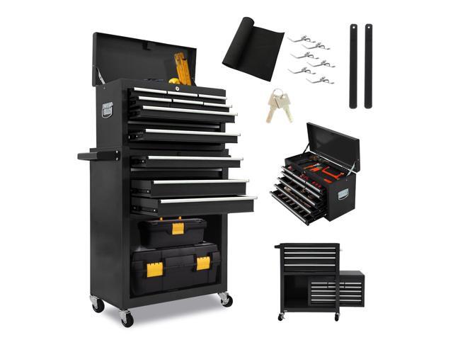13 Drawers Tool Chest with Wheels,Large Capacity Tool Storage Cabinet with Removable Top Toolbox, Locking Mechanical Tool Cart with Liner,Suitable.