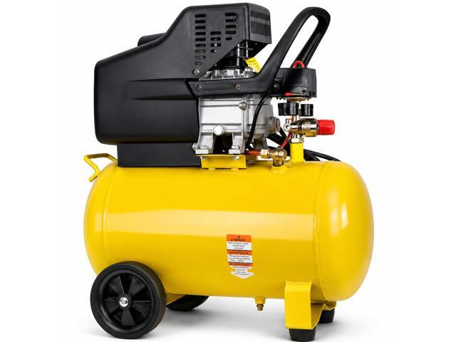 3.5HP 10 Gallons Air Compressor Tank Ultra Quiet Horizontal Tank Adjustable Pressure Ideal for DIY, Home & Garage Applications, 8.37 CFM