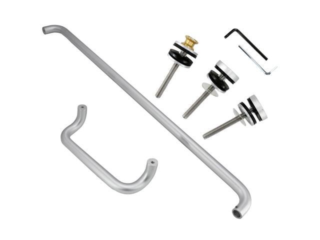 Solid Aluminum Commercial Door Push Pull Bar Set, 33' Push Bar and 10' Center-to-Center Pull Handle, Heavy Duty Storefront Entrance Hardware for...