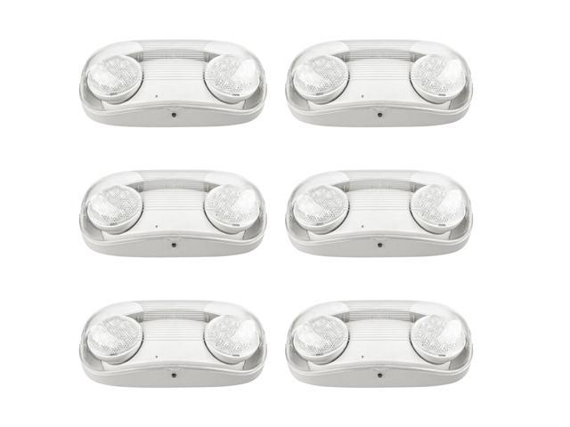 Outdoor Emergency Light with Battery Backup, Exterior Lights with Battery Backup, Wet Location, LED Egress Lights, Exterior Two Adjustable Heads...