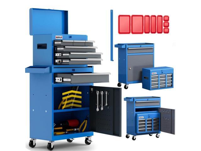 AIRAJ 7-Drawer Tool Chest with Wheels,41' Heavy Duty Rolling Tool Chest,Detachable Top Tool Box,Tool Cabinet with Liners,Hooks,Tray Divider,Rolling...