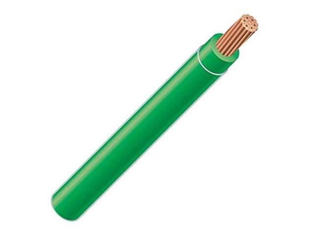 6 AWG 19-Stranded THHN Green Copper Building Wire (150FT Cut)