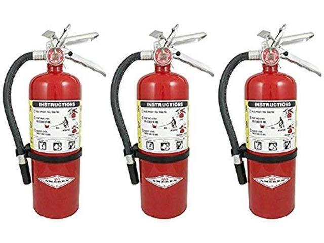 (Lot Of 3) B-500, ABC Fire Extinguishers - Wall Hook Bracket Included, UL. 2A-10B:C Rated
