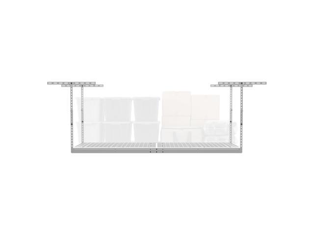 MonsterRax Overhead Garage Storage Racks 3x8 Ceiling Mounted Shelving, Adjustable Hanging Organizer, Heavy Duty Steel, Holds 500 Pounds, Color:...