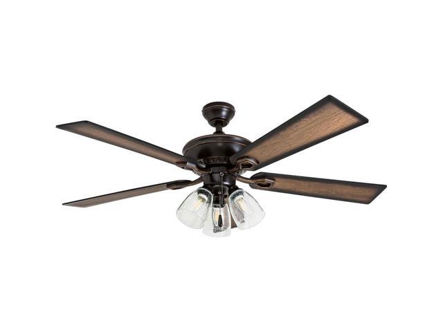 Glenmont, 52 Inch Farmhouse LED Ceiling Fan with Light, Pull Chain, Three Mounting Options, Dual Finish Blades, Reversible Motor - 40278-01.