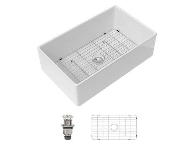 33 Inch White Farmhouse Sink Fireclay Farm House Kitchen Sink Apron Front Barn Country Style Sinks With Rounded Corner,DC-A1101