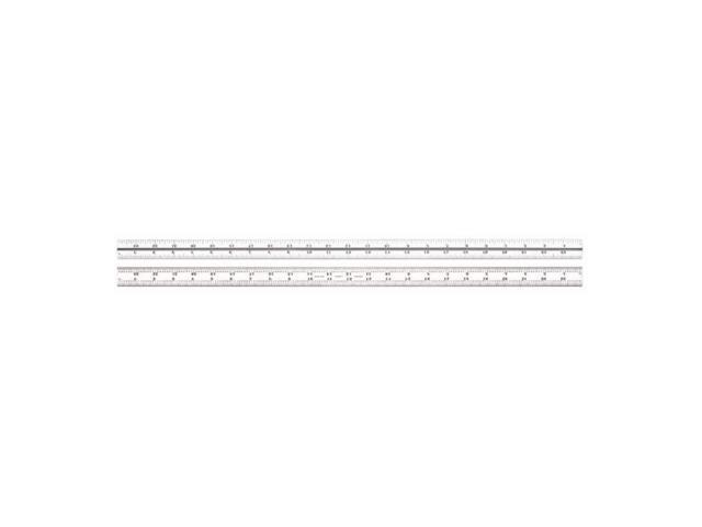 Blade Only for Combination Squares, Sets & Bevel Protractors, 24'L 4R Graduation, Ideal for Woodworking and Metalworking - Satin Chrome Finish,.