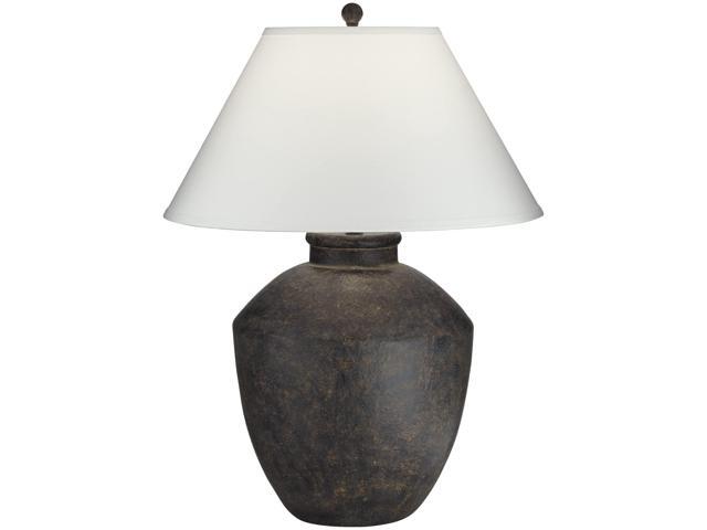 64V99 Massa Black Terracota 1-Light 150W Table Lamp
