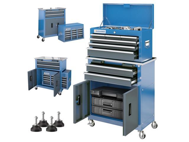8-Drawer Rolling Tool Chest,Tool Chest with 360Â° Brake Wheels and Padded Feet,Tool Cabinet with Locking System and Drawer Liners,Ideal Design for.