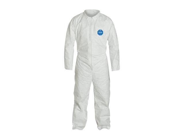 Tyvek 400 TY120S Disposable Protective Coverall, White, 4X-Large (Pack of 25)