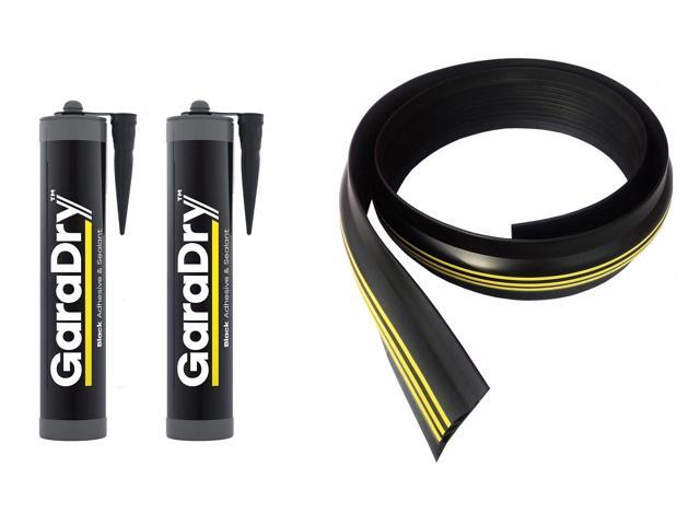 1 High Garage Door Threshold Seal Kit 18'3' Length Flexible PVC Complete Kit Includes 2 Adhesives