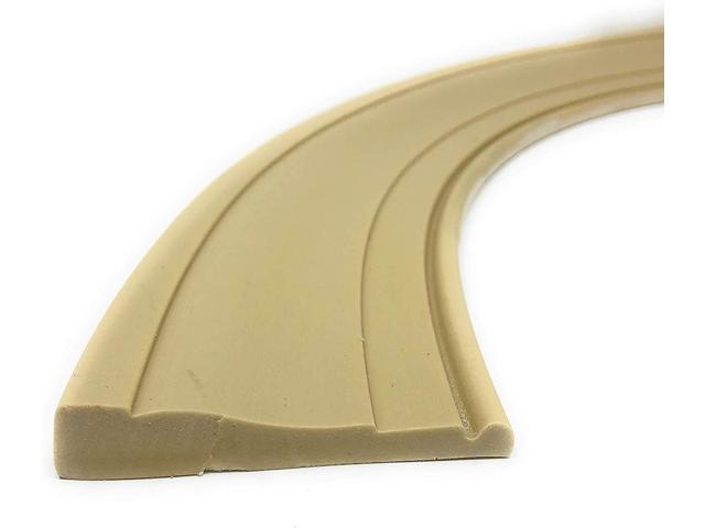 #445: Flexible Casing Molding: 11/16' Thick x 3.25' Wide - PRE Curved to fit Half Round Windows 57' to 66' Diameter
