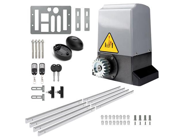 2650lb Automatic Sliding Gate Opener Rack Drive Operator for Heavy Driveway Slide Gates Up to 40 Feet, Rolling Gate Motor with 2 Remote Controls,...