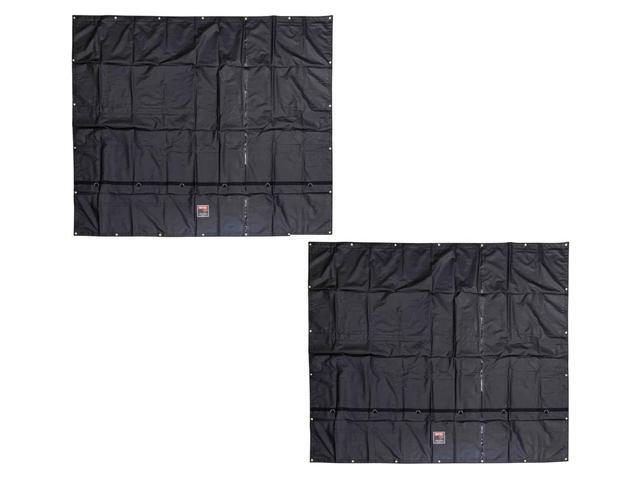2 Pack 10'x12' Heavy Duty Smoke Tarp for Flatbed Truck - 18 Ounce Vinyl - Load Covering Tarp Protects Your Cargo from Exhaust Smoke & Dirt - Water...