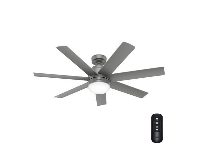 Brazos Outdoor with LED Light 52 inch Matte Silver - Matte Silver