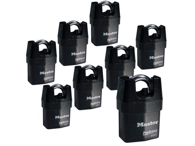 Eight (8) High Security Pro Series Padlocks w/ 16 Keys, 6321NKA-8 w/BumpStop Technology