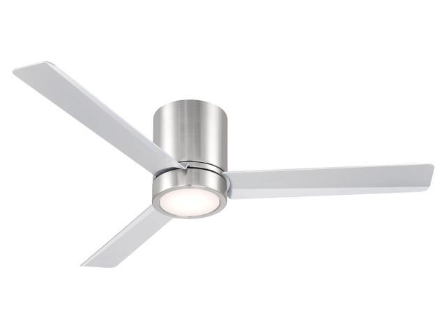 F644L-BN Roto Flush 52' 3-Blade LED Ceiling Fan in Brushed Nickel Finish with Brushed Nickel Blades and a Frosted White Lens