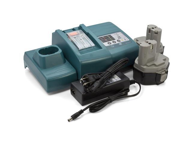 ® 14.4v 3000mAh NiMh Extended Battery for Makita 1433 1434 1435 1435F 192699-A 193158-3 Battery Pack (2 Batteries + 1 Charger)