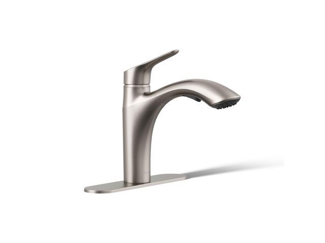 30468-VS Rival Single Handle Pull-Out Kitchen Sink Faucet, 1.5 GPM, High-Arch Swing Spout, Two-Function Sprayhead, Vibrant Stainless