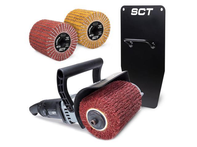 Contour SCT Surface Conditioning Tool With Storage Rack Heavy Duty Automotive Metal Preparation Tools Includes 120 Grit Finishing Drum 80 and 120...
