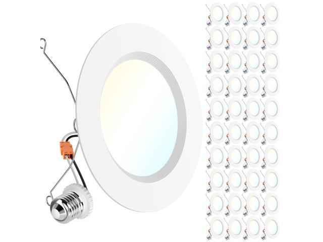 Sunco 40 Pack 6 Inch LED Recessed Light Retrofit, Can Lights for Ceiling, 1700 LM High Brightness, Selectable CCT 2700K/3000K/4000K/5000K/6000K,.