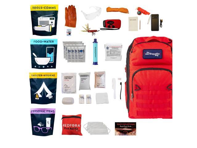 Complete Earthquake Bag - 3 Day Emergency kit for Earthquakes, Hurricanes, Wildfires, Floods + Other disasters