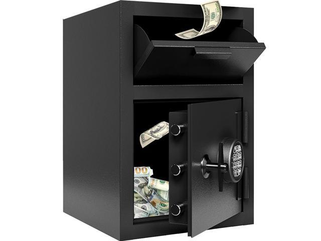 2.8 CUB Commercial Front-Drop Fireproof Safe, Money Safe Box with Anti-Fishing & Fireproof Bag for Home, Office, Jewelry, Documents (2.6 Cuft Drop...