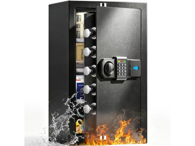 [ ] 25.59'' Tall Large Safe Fireproof Waterproof 1800Â°F Fire Protection for 35 Mins, Digital Safe Box with Spare Keys, Alert Alarm and Removable...