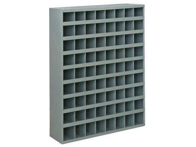 363-95 Gray Cold Rolled Steel 72 Opening Bin with Slope Self Design, 33-3/4' Width x 42' Height x 12' Depth