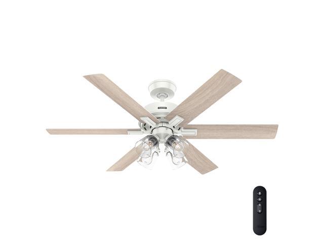Fonthill Indoor Ceiling Fan With Light, Remote, 52-inch, Fresh White, Fast Install, 6-speeds (Fresh White)