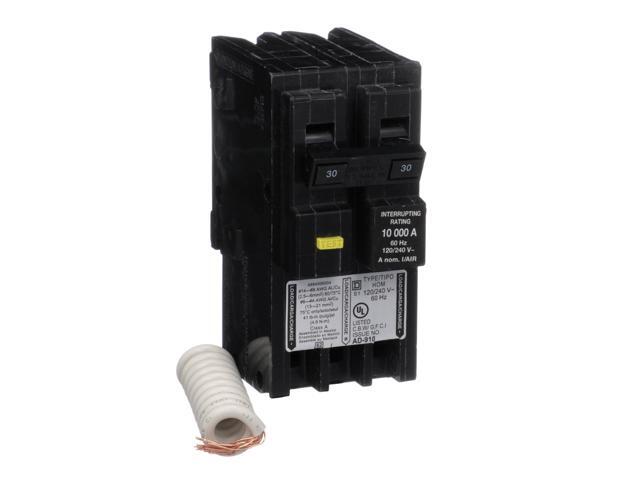 Square D by Square D - HOM230GFIC Homeline Circuit Breaker, 30-Amp, 120/240V, 2-Pole, GFCI, Plug-In Mount