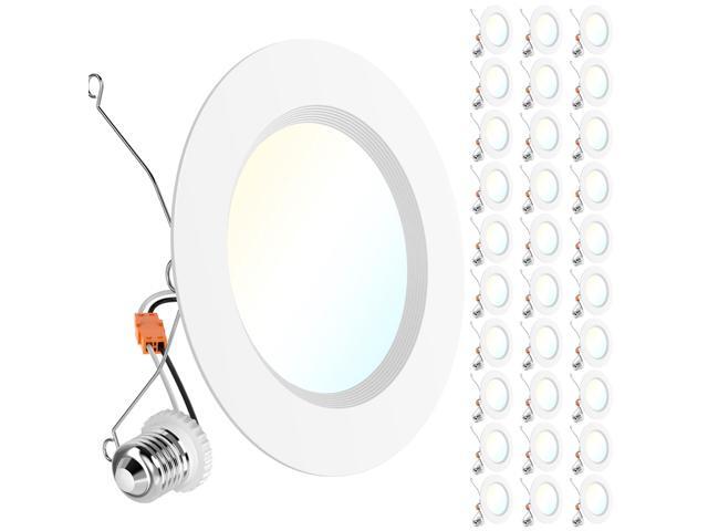 Sunco 30 Pack 6 Inch LED Recessed Light Retrofit, Can Lights for Ceiling, 1700 LM High Brightness, Selectable CCT 2700K/3000K/4000K/5000K/6000K,.