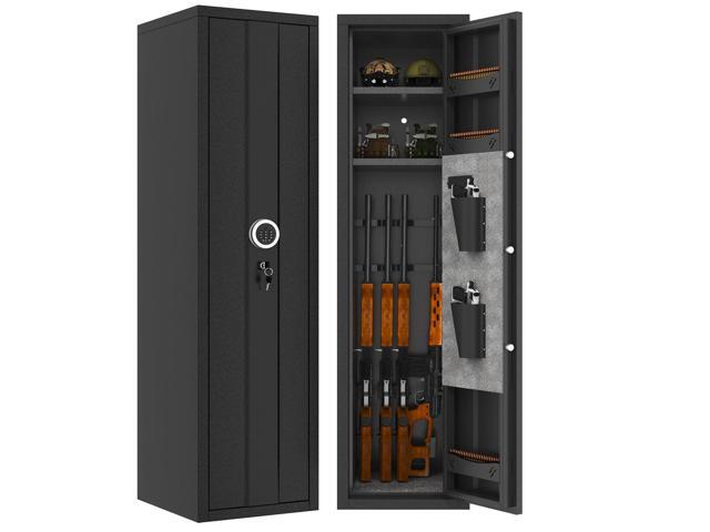 8-12 Gun Safe for Rifles and Pistols,No Assembly Required Gun Cabinet, Digital Keypad Large Gun Safe, Rifles Safe for Home with Removable Shelves...