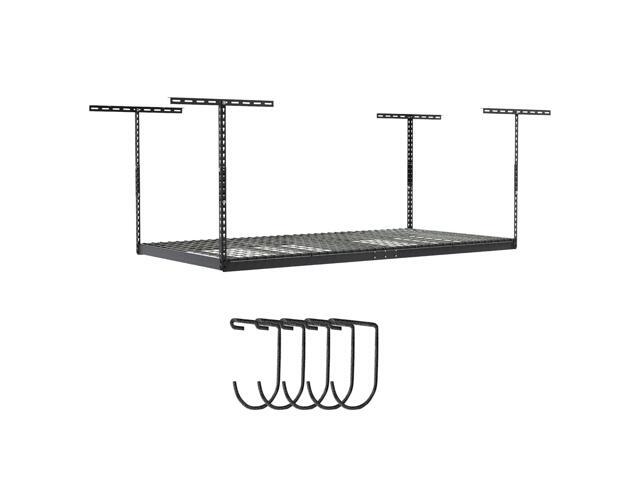 Overhead Garage Storage Rack - Heavy Duty Racks for Garage with 600 lb Capacity, Easy Storage, Adjustable Storage Rack, Ceiling Mount Storage 4x8.