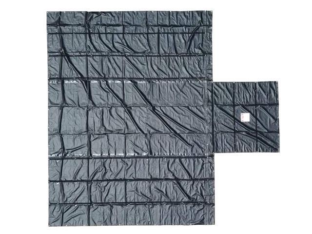 16' x 27' Flatbed Truck 14 Oz Superlight Steel Tarp with 4 FT Drop - Black Heavy Duty Vinyl Waterproof Tarp for Trailers to Protect Cargo from.