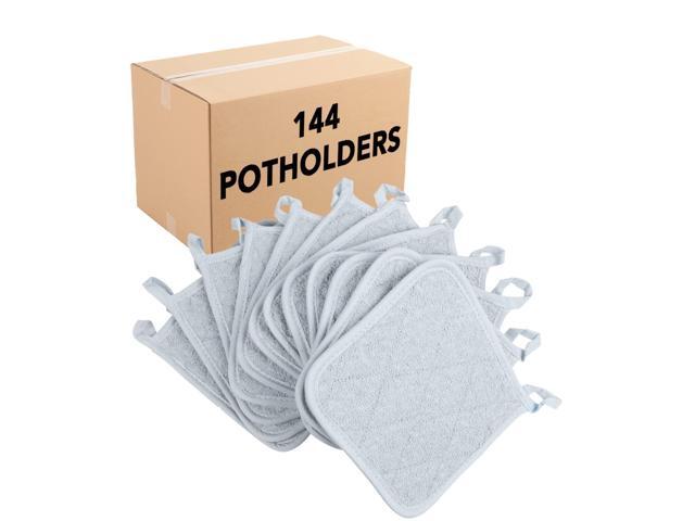 Arkwright Pot Holders for Kitchen - Heat Resistant Square Hot Pads Bulk Case of 144, Professional Grade Washable Cotton Coaster for Oven, Cooking...